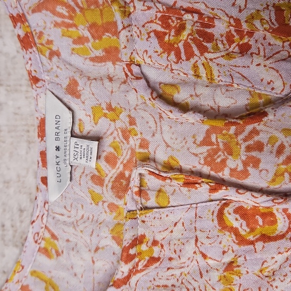 Lucky Brand Women's Floral Sleeveless Peplum Top - Picture 4 of 6